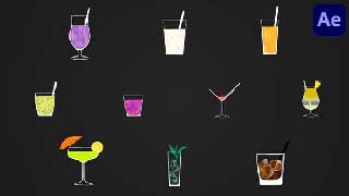 Cocktail Animated Stickers for After Effects-51533678