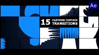 Cartoon Curtain Transitions After Effects