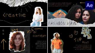 Creative Crumbled Paper Slides for After Effects