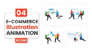 E-Commerce illustration Scene Animation-53408443