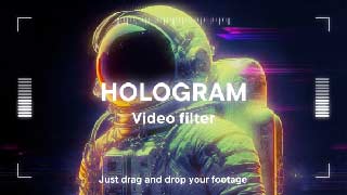 Hologram Video Filter Effect Template-53595483