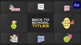 School Time Titles for After Effects-53628815