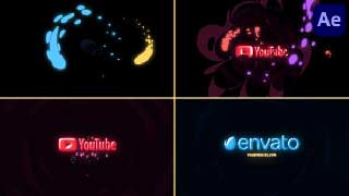 Neon Drops Logo for After Effects-53629285