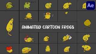 Animated Cartoon Frogs for After Effects-54100217