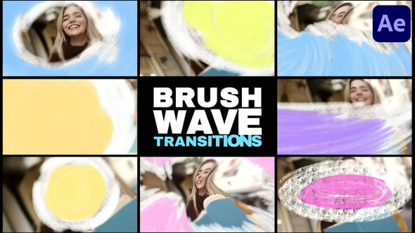 Brush Wave Transitions for After Effects