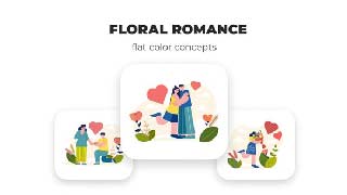 Floral Romance-Flat Color Concepts