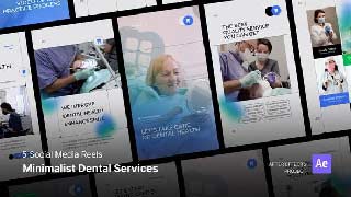 Social Media Reels-Minimalist Dental Services After Effects Project Files