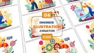 Engineer Illustration Animation Scene-54252229