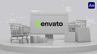 3D Animated Shopping Logo-54291145