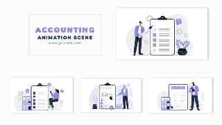 Accounting Process Animation Scene Template-54320402