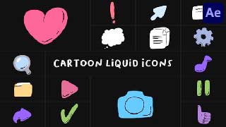 Cartoon Liquid Icons for After Effects-54333158