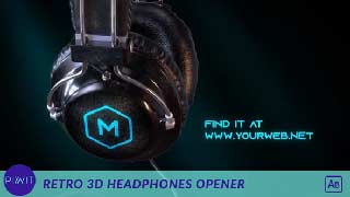 Retro 3d Headphones Podcast Intro-54573788