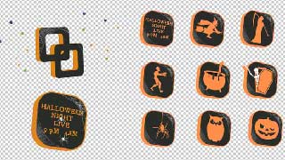 Halloween 3D logo loop-54637617