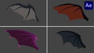 Cartoon Halloween Bat Wings Animations After Effects-54700652