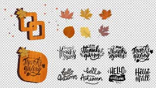 Thanksgiving 3D Logo Loop-54719815