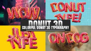 Colorful Donut Letters Pack-54773061