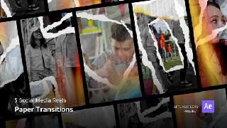 Social Media Reels-Paper Transitions After Effects Project Files-54849301