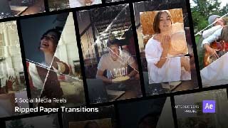 Social Media Reels-Ripped Paper Transitions After Effects Project Files-54849547