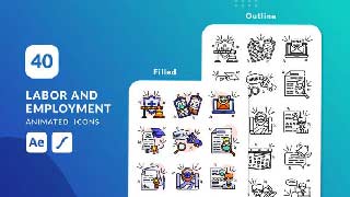 Labor and Employment Animated Icons After Effects-54867103