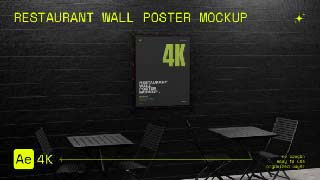 Restaurant Wall Poster Mockup-54893495