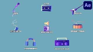 Music Icons And Titles for After Effects-54923953