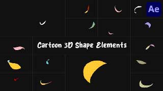 Cartoon 3D Shape Elements for After Effects-54924051