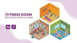 Fitness Room Isometric Animation After Effects-54925016