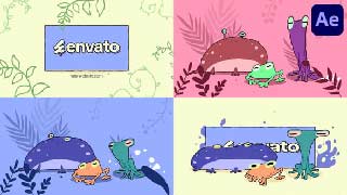 Cartoon Frogs Logo for After Effects-54946916