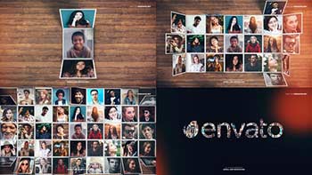 Folding Mosaic Logo Reveal-28459012
