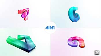 3D Clean Logo Reveal 4 in 1-28808234