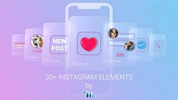 Instagram Elements Frosted Glass Cards-29197673