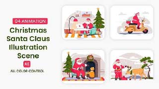 Christmas Santa Claus Illustration Scene-55709976