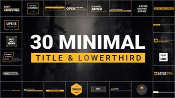 30 Minimal Titles Lowerthirds-18295515