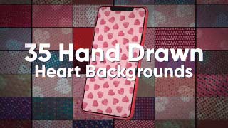 35 Hand Drawn Heart Backgrounds-56528794
