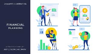 Financial Planning Animated Illustration After Effects-56534881