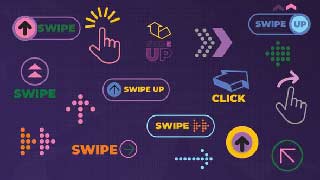 Swipe Up Arrows UI Social Media Elements Interface-56600407