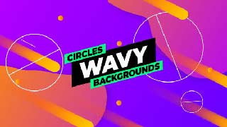 Circles Wavy Gradient Backgrounds