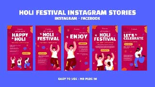 Holi Festival Instagram Stories