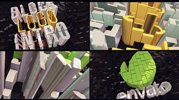 3D Blocks Logo Intro-36112080