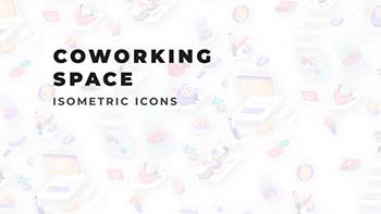 Coworking space Isometric Icons-36117552