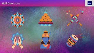 Holi Festival Element