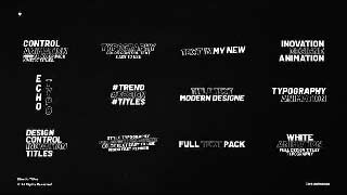 Kinetic Titles Animation After Effects