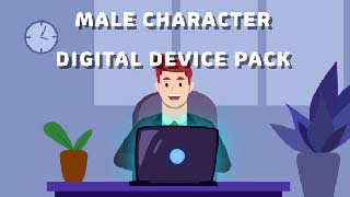 Male Character Digital Device Pack