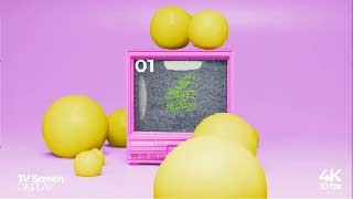 Clay Old TV Screen Display