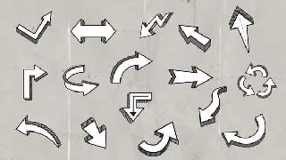 Doodle Sketch Cartoons Arrows Elements-57127264