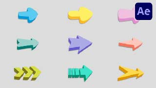 Cartoon 3D Arrow After Effects-57171948