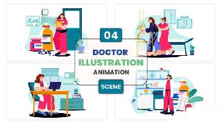 Doctor Illustration Animation Scene-57130976