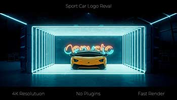 Sport Car Neon Logo-33213440