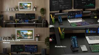 LaptopPhone and Monitor Mockups Promo-57264687