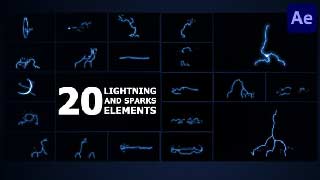 Lightning And Sparks Elements After Effects-57271763